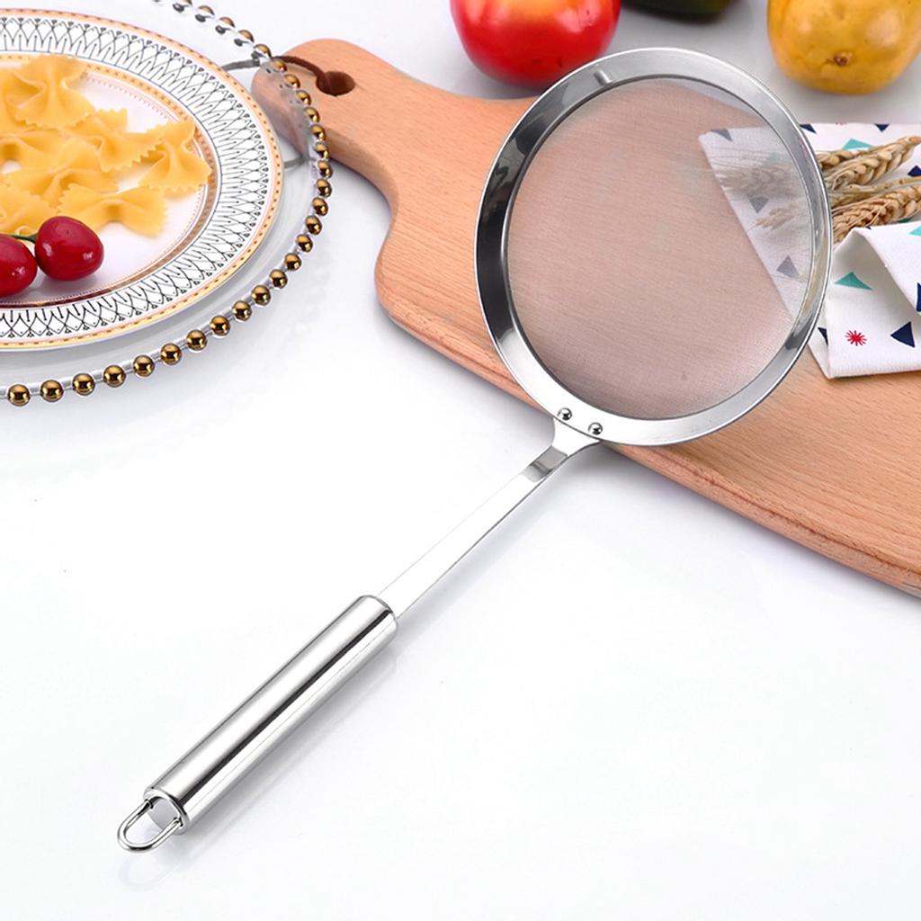 Cooking Stainless Steel Fine Mesh Practical Sifting Filter Spoon Strainer Oil Skimmer Colander