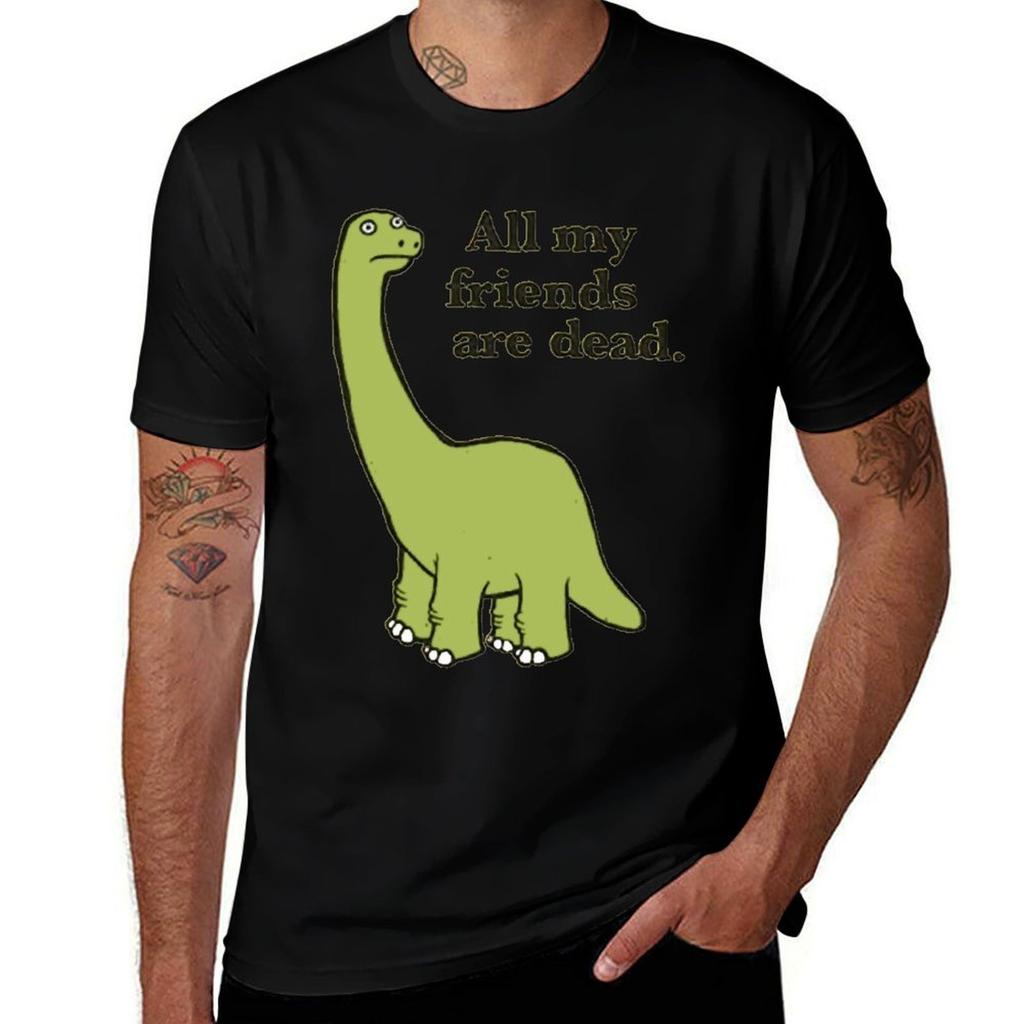 All My Friends Are Dead Dinosaur Tshirt Trendy Pattern Tshirt For Unisex