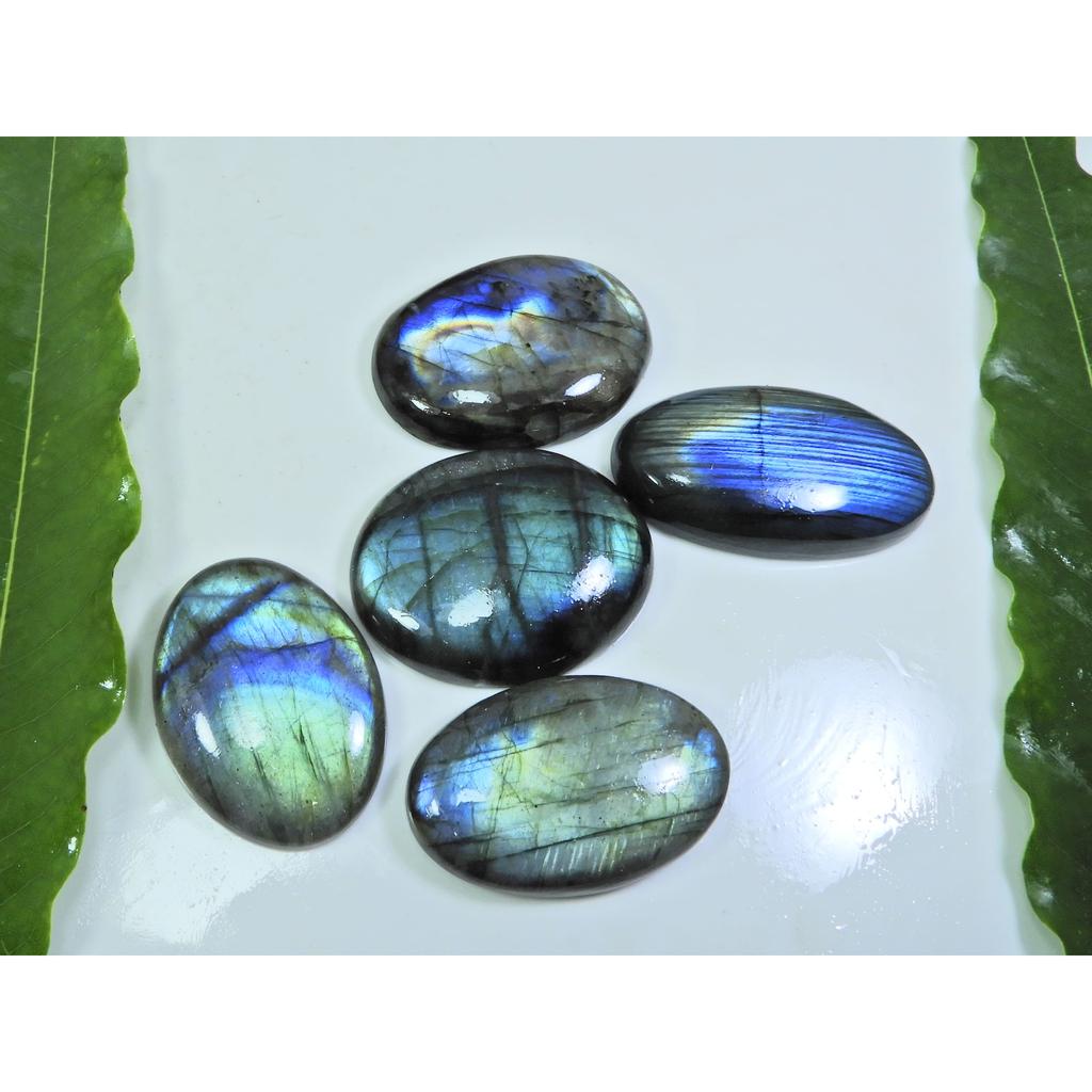24X36-29X36MM Natural Multi Labradorite Oval Cabochon Loose Gemstone 5PcsLot LL-942