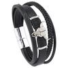 EMU new product personalized fashion hand-woven leather bull skull magnetic bracelet bracelet bracelet