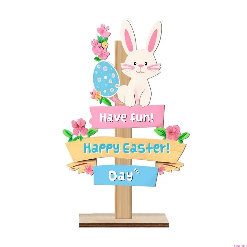 Easters Decorations for Home Decors Easters Bunnies Wood Table Centerpieces Signs Easters Freestanding Tabletop Ornament