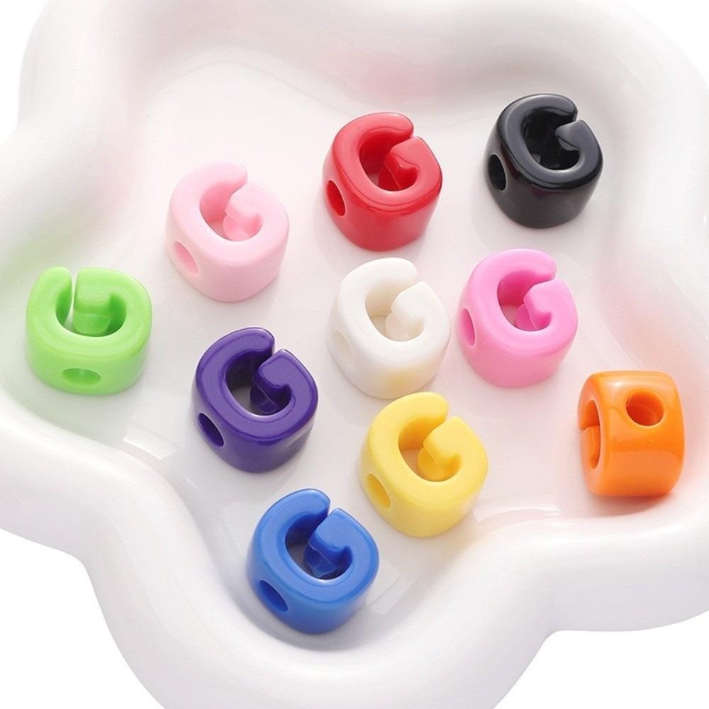 10PCS Colorful Loose Beads DIY DIY Jewelry Making Kit New 26 Letter Beads  DIY Bracelet Keychain