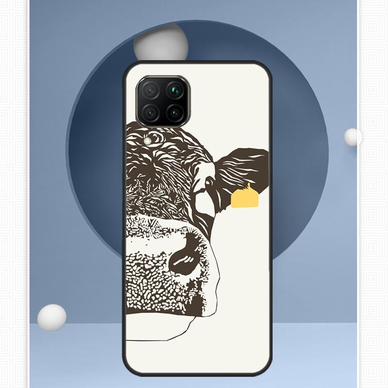 Cute Cow Moo For Huawei Nova Y72 Y90 Y61 Y91 Y60 Y70 12s 12i 11i 8i 9 10 SE P20 P40 Lite P60 P30 Pro Case