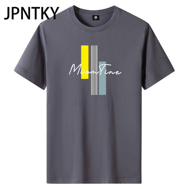 

JPNTKY Хлопковая футболка с коротким рукавом, мужская модная свободная рубашка с коротким рукавом, напечатанная сострадательная рубашка XXXXXXL