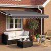 Maison Exclusive - Store Banne Manuel Avec LED Solaire 3,5 X 2,5 M Anthracite