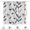 Bathroom Decor Shower Curtain Waterproof Fabric Printed Flowers Modern Simple Design
