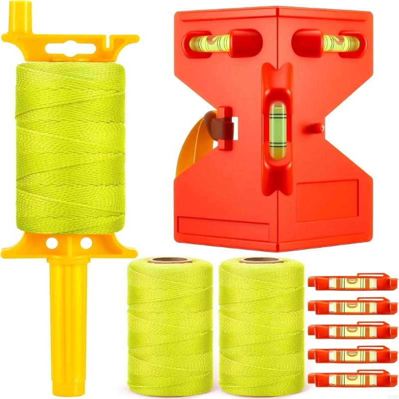 Precisions String Line Braided Construction Nylon Twine for Work Gardening Outdoor Surveying 3 Rolls Line String A0KF