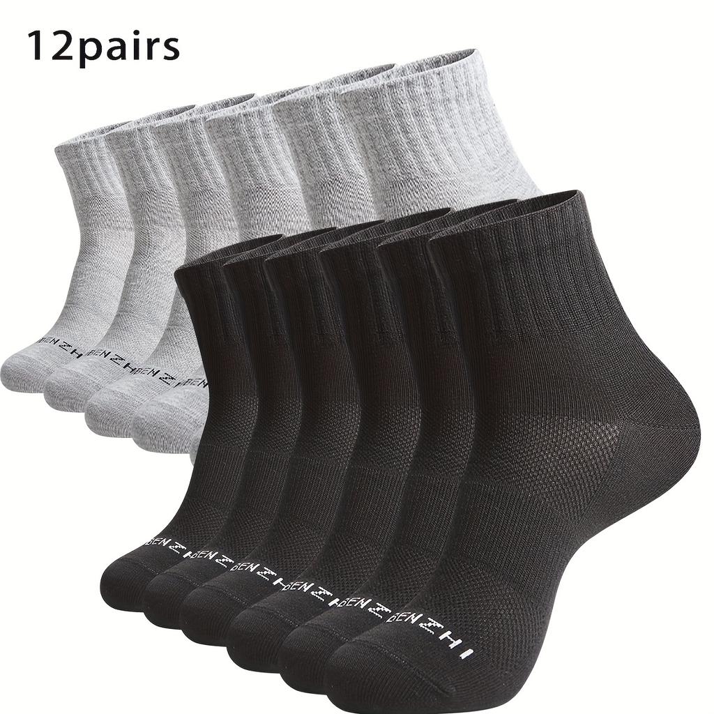 high quality12/20 Pairs Unisex Breathable Mesh Running Socks - Moisture-Wicking, Odor-Resistant Athletic Ankle Socks for All Seasons,