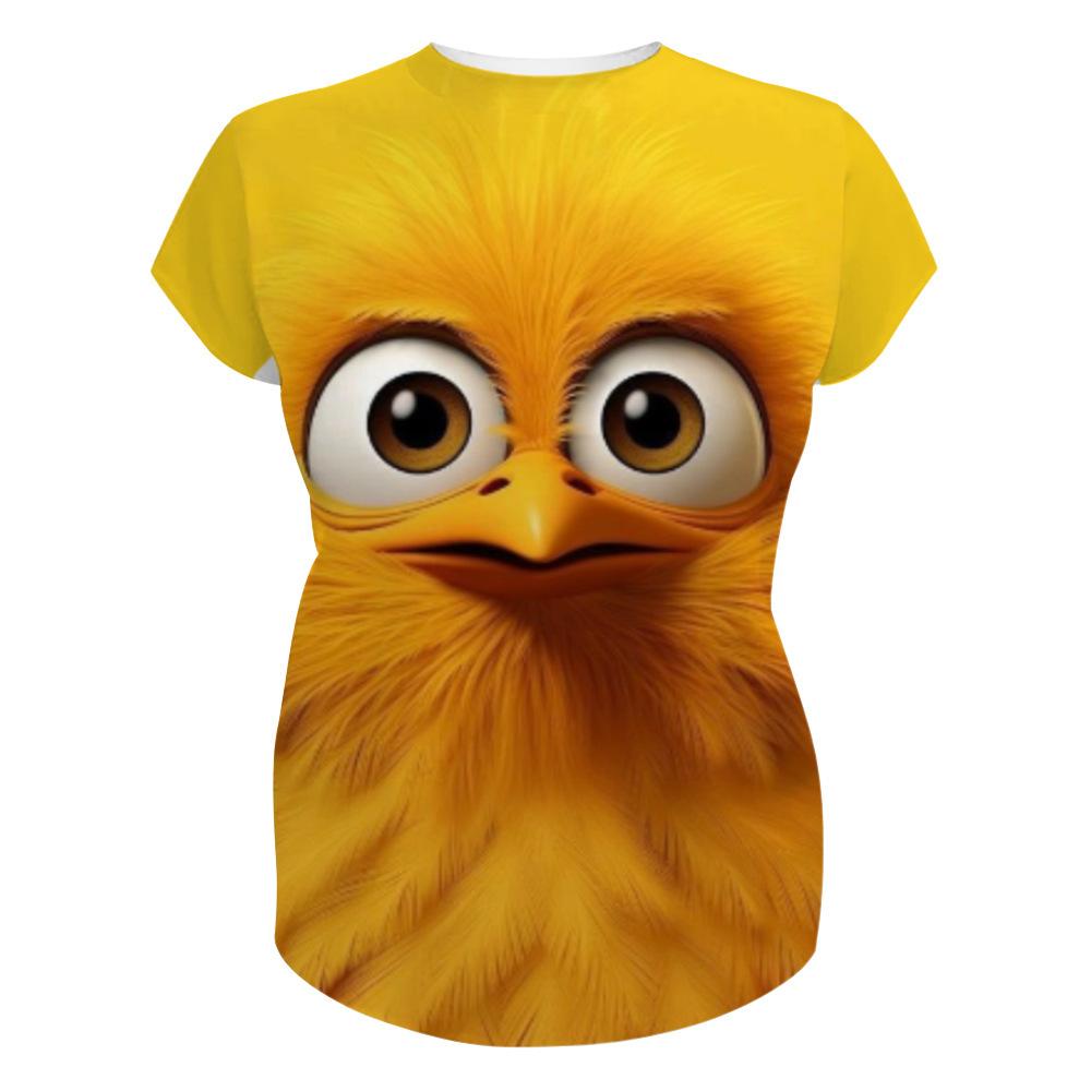 Summer Round Neck 3D Cartoon Pattern Printed Top Fashionable Casual Short Sleeved Children's Boy T-shirts