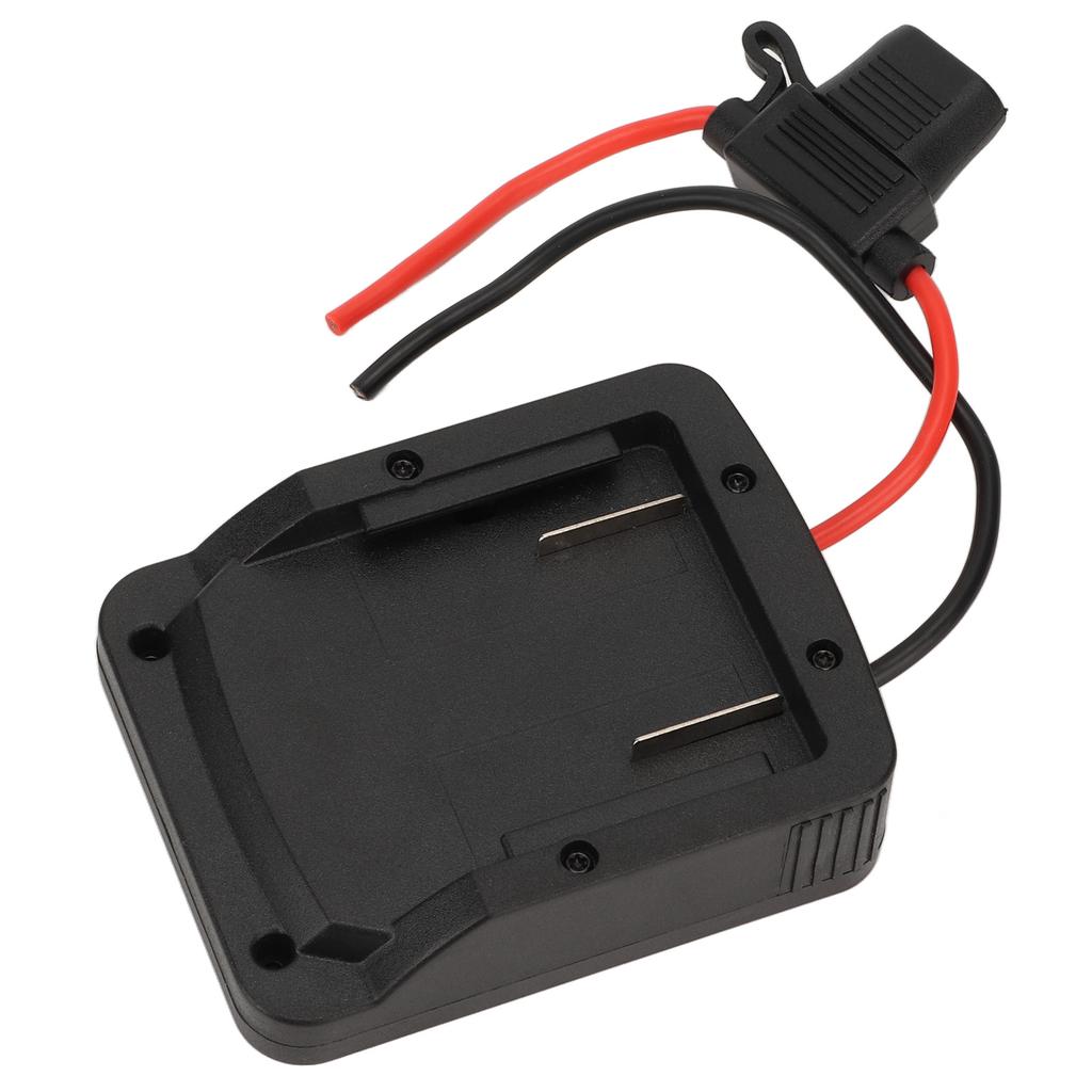 18V Lithium-Batterie-Adapter Integrierter ABS-Batterieadapter-Anschluss mit Sicherungshalter für Strom