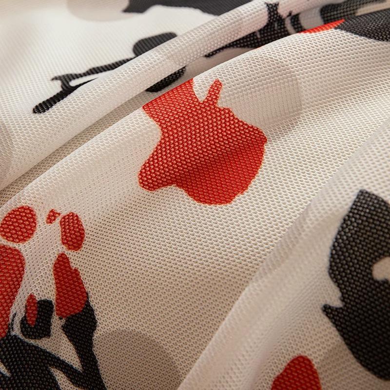 Chińskie Malarstwo Tuszem Wiatr Jedwab Lodowy Ręcznik na Sofę Letni Pokrowiec na Sofę Pokrowiec Przeciwkurzowy Poduszka na Siedzisko na Lato Jednoczęściowa Tkanina Pokrowca na Sofę