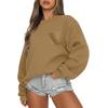 Women's Casual Fashion Round Neck Long Sleeve Sweatshirt With Pockets