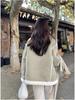 Women's 2024 Winter Warm Sheepskin Suede Fleece Coat with Buckle Details