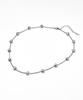 Ccorie Heart Bridge Chain Necklace Silver