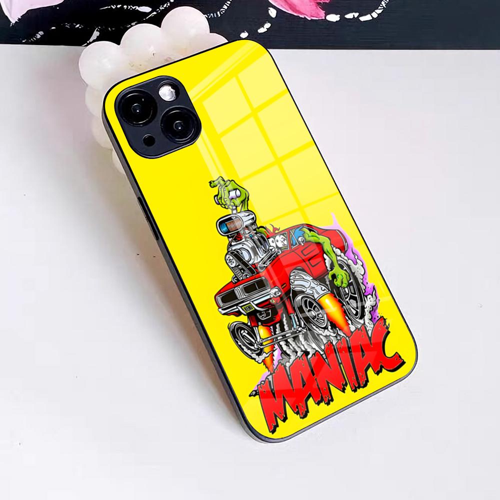 Funny Rat Fink Phone Case For IPhone 17 Pro Max 16 15 14 Pro Max 13 11 X Xs Xr 8 7Plus Glass Cover