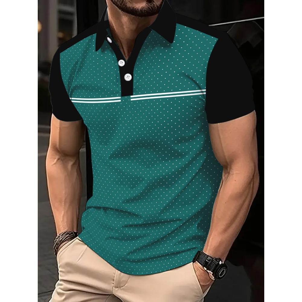 Summer POLO Shirt Button Men's Fashion Sports T Shirt Tops