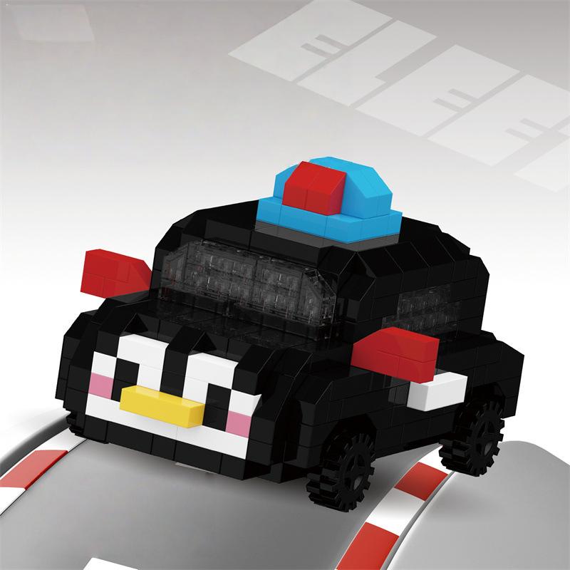 Cute Small Fleet Cartoon Animal Doll Toy Building Blocks Set with Planes Tanks Cars - Educational Puzzle Assembly Kit for Kids