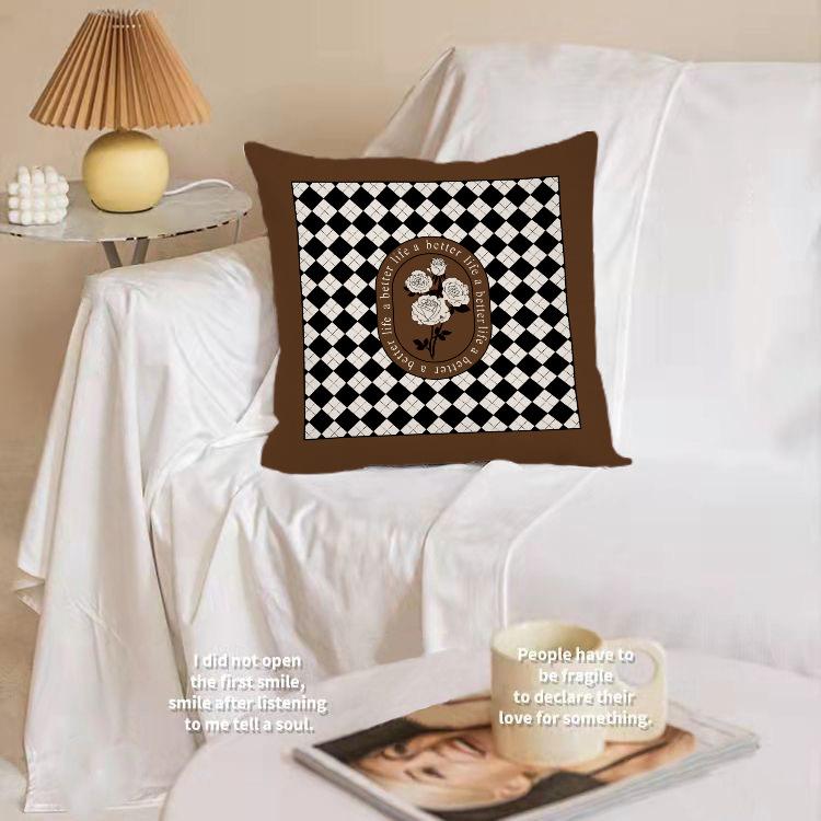 American Retro Art Pillow Case Living Room Sofa Bedroom Backrest Cushion Geometric Art Pillow Home Decoration