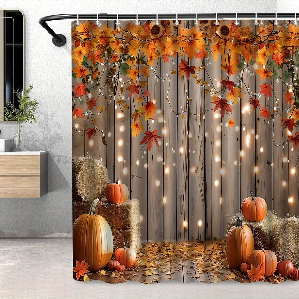 Pumpkin Autumn Harvest Festival Print Pattern, Suitable For Home Bathroom Decoration