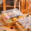 Nine-Square Grid Takeout Hot Pot Packaging Box Retro Kraft Paper Baking Dessert Cake Picnic Box