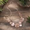 Colored Paint Oil Rose Flower Necklace - Geometric Hollowed-out Rose Flower Ladies' High-end Spring Color Neck Chain