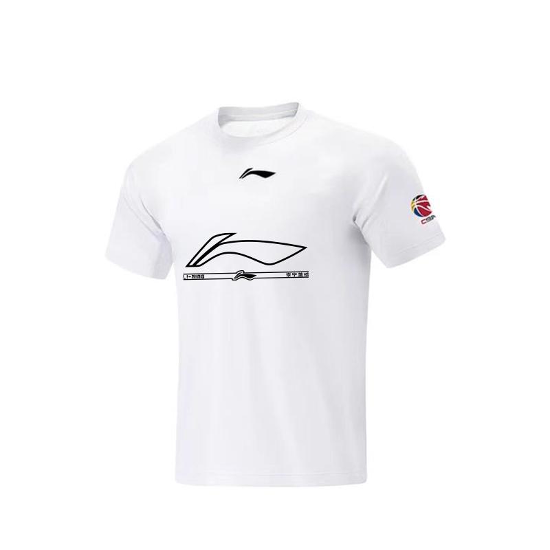 Li Ning T Shirts Unisex White Crew Neck AHSVE61-2 L