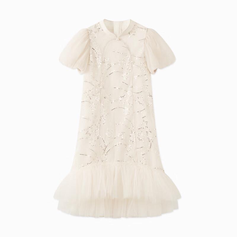 MQD Girls' Summer Mesh Splice Princess Dress