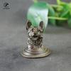 Antique Copper Dog Bust Small Statue Ornaments Vintage Metal Animal Figurines Desktop Decorations Accessories Home Decors Crafts