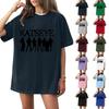 Women's Short Sleeve T-Shirt Casual Letter Print Neck Tee for Daily Wear