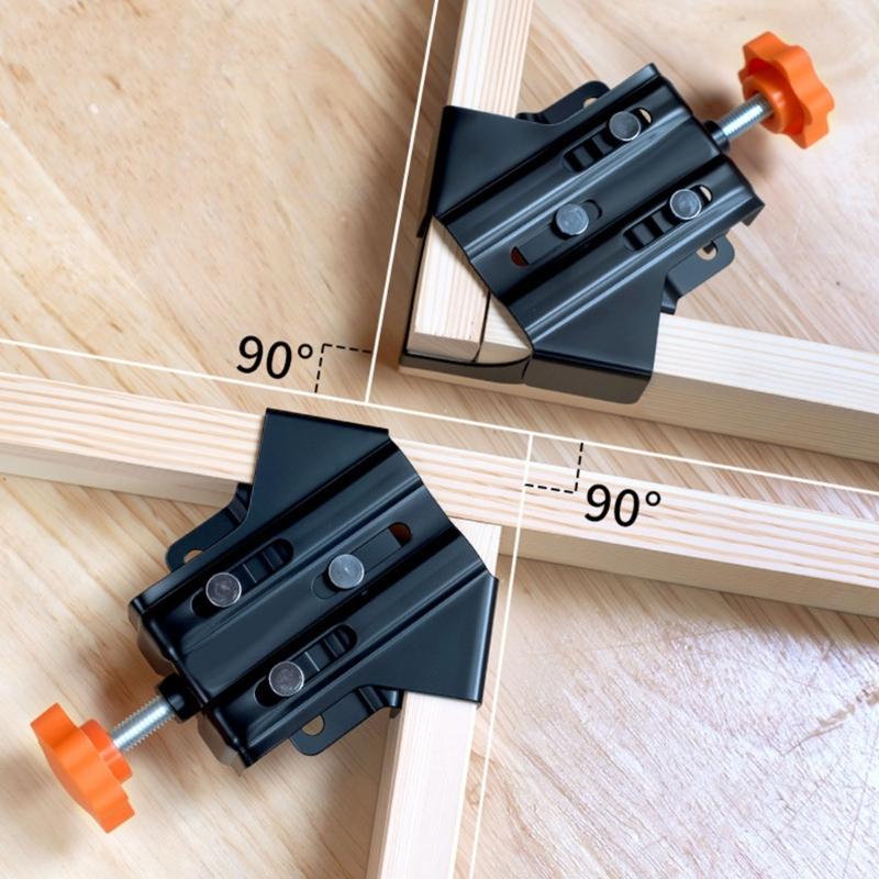 Sturdy Stainlesses Steel Materials 90 Degree Corner Clamp Accessory for Practical Woodworking and Metal Framing