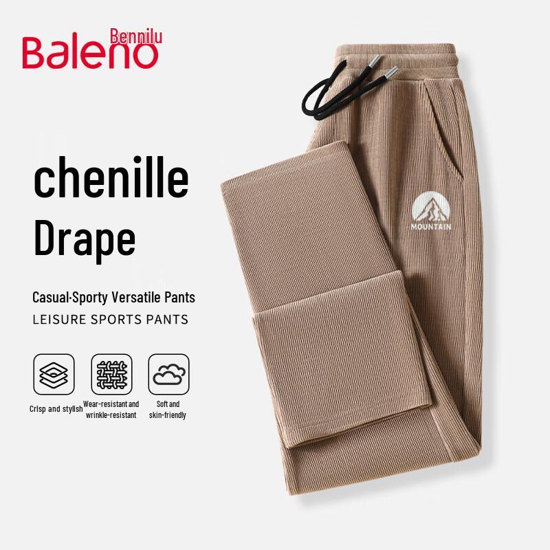 

Baleno Men s Casual Chenille Straight-Leg Pants 2XL