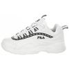 Ray Repeat Leather Comfortable Versatile Low-Top Dad Shoes Women Sneaker Black White 5RM00816_112