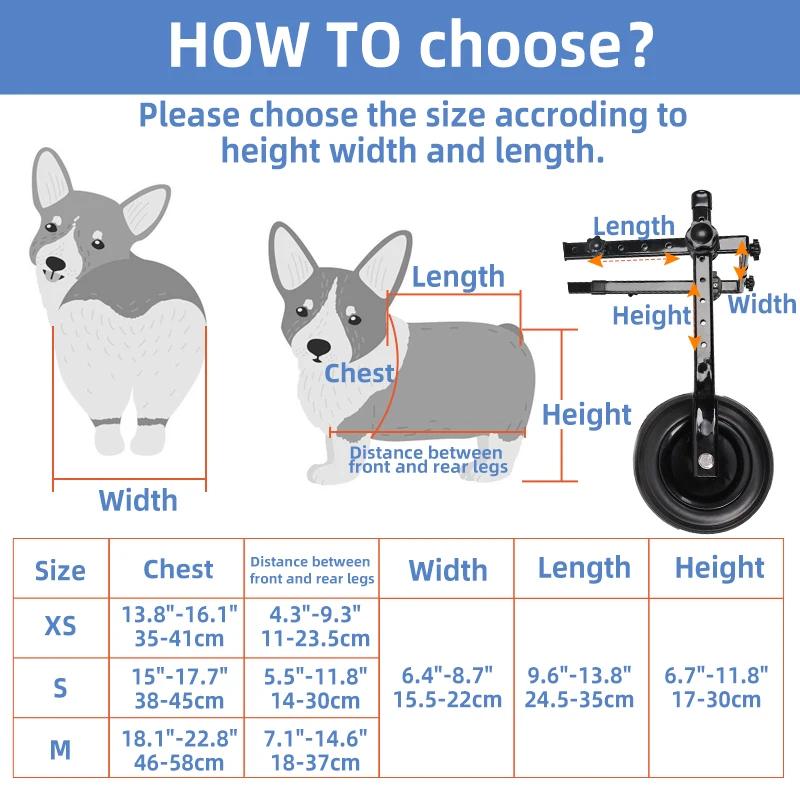Pet Wheelchair Cart Adjustable Pet Mobility Aids with Wheels Disabled Cat Dog Rehabilitation Walking Mobility Aid Troll