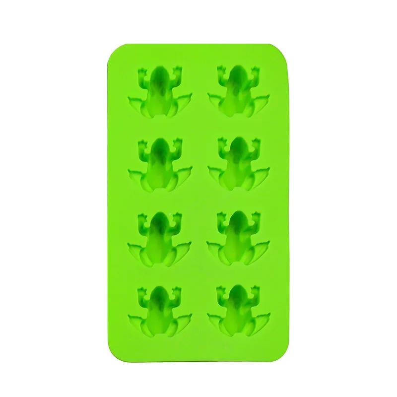 

8-hole 3d Mini Frog Silicone Molds Baking Molds for Candy Chocolate Ice Cubes Desert Biscuit Fondant DIY Cake Decorating Tools зелений