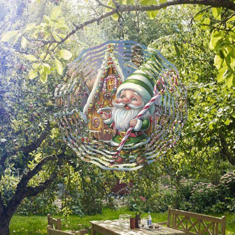 10 Inch Hanging Wind Spinner with 360 Degree Hook for Balcony Garden Decor Spring Summer Outdoor Decoration