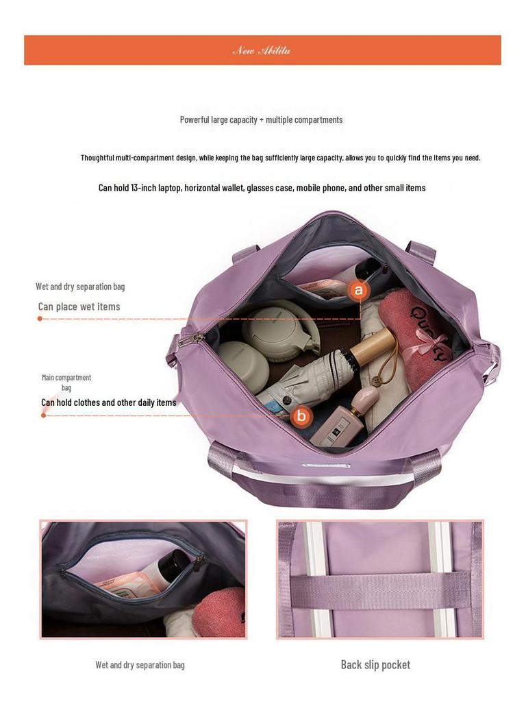 Extra Large Travel Bag with Trolley Sleeve – Oxford Cloth Maternity & Business Bag for Short Trips