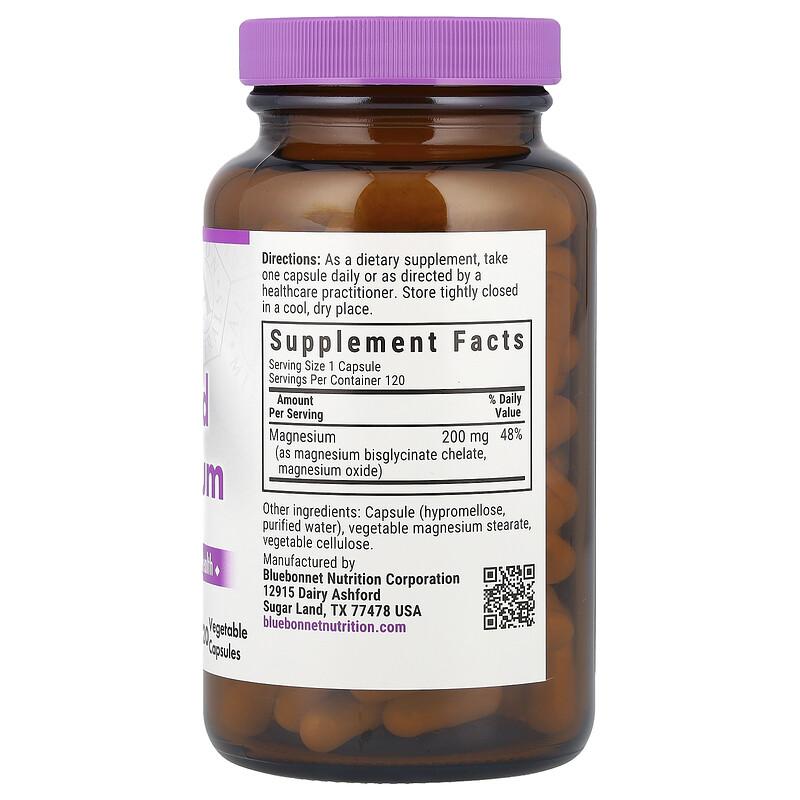 Buffered Chelated Magnesium, 120 Vegetable Capsules (200 Mg Per Capsule)