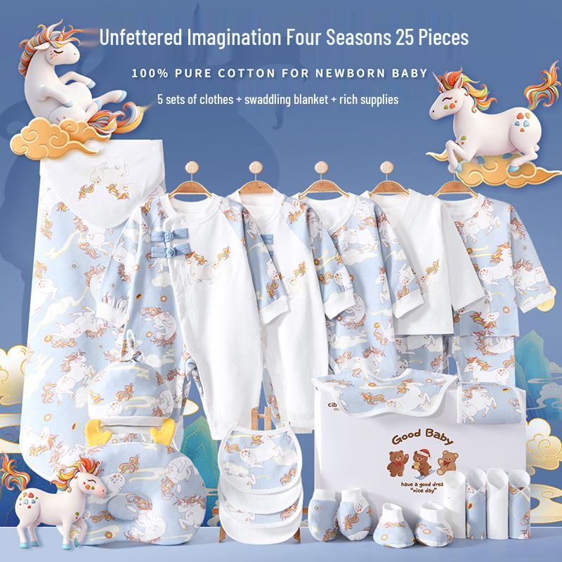 High-End Baby Gift Set: Newborn Spring/Autumn Clothes for Full Moon Celebration