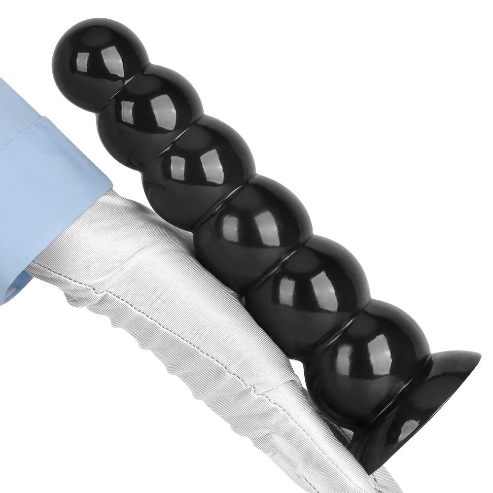 Gode en PVC noir avec ventouse, plug anal, masturbateur, jouet sexuel, sangle sur pénis, grosse bite, fisting