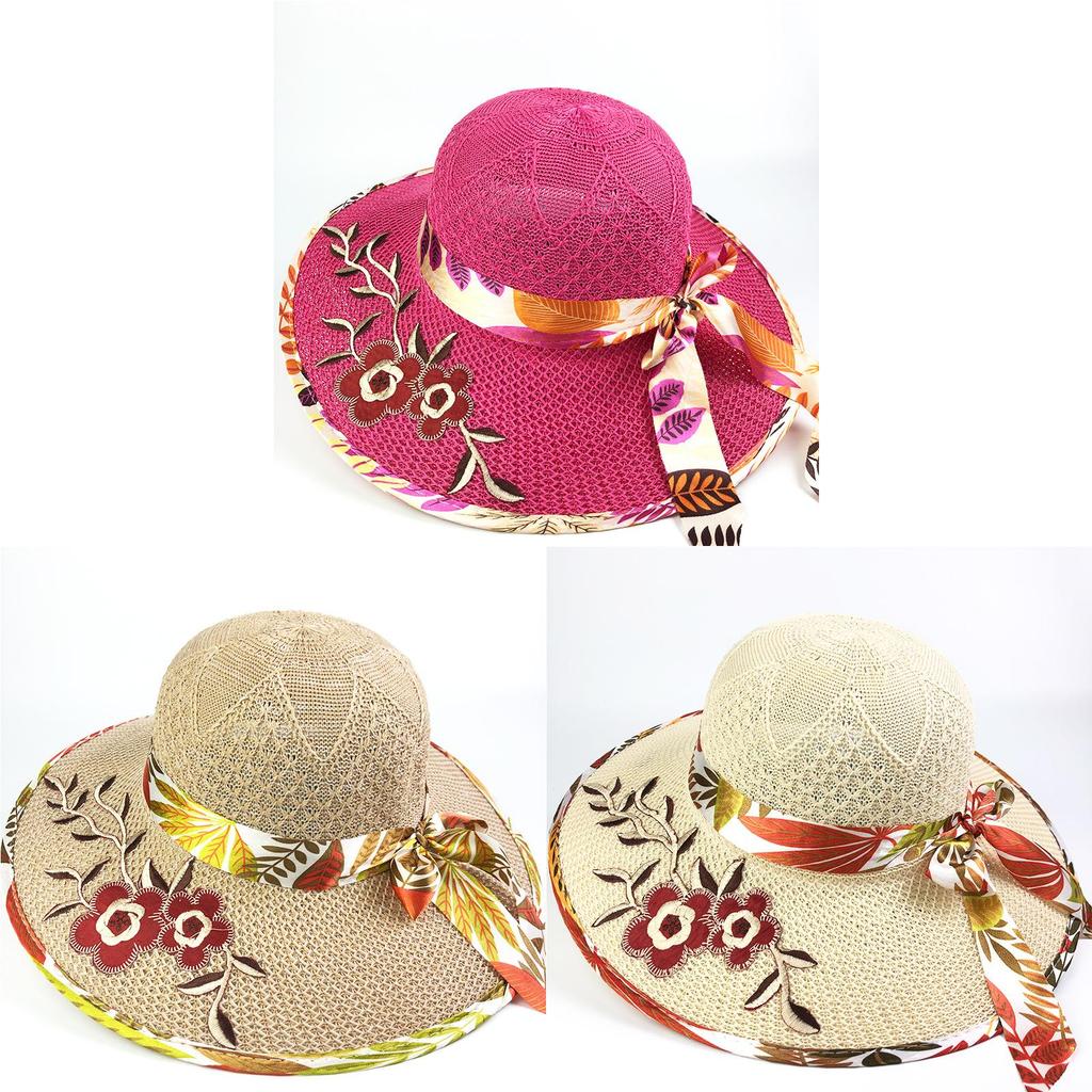 Summer Straw Sun Hat For Women With Wide Brim And Uv Protection For Beach And Outdoor Use