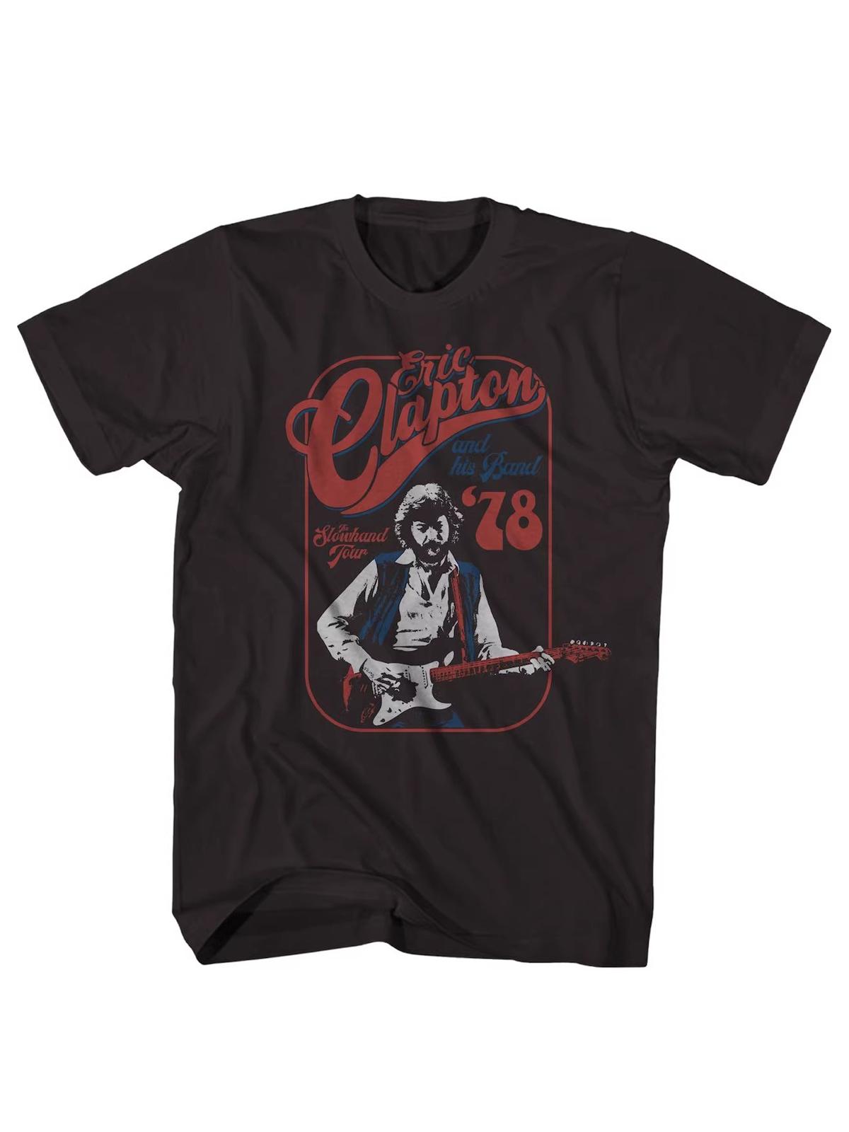 

Eric Clapton Blackie Tour 2008T-Shirt Guitarist Master Short Sleeve European And American T-Shirt Oversized T Shirt S