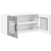 Wall Mounted Glass Cabinet LUCCA Grey Sonoma 80 x 31 x 40 cm