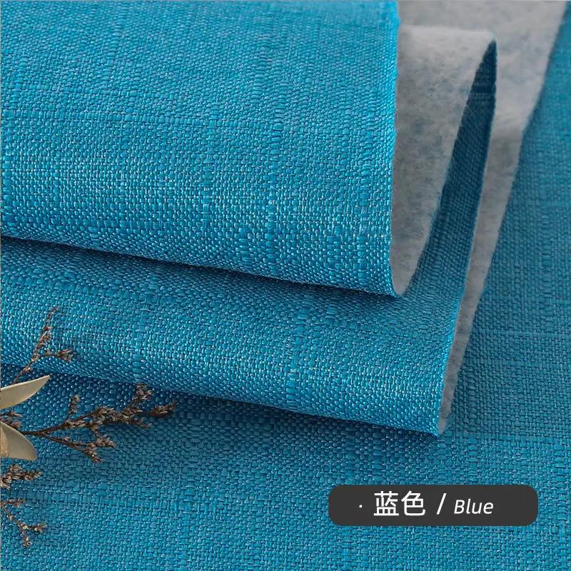 Thickened Cotton Linen Fabric Plain Weave Bamboo By The Meter for Sofa Bags Tablecloths Curtains DIY Sewing Cloth Wearable Black