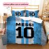 Messi 10 Pattern Bedding Quilt Set  Home Decoration  Gift (1 * duvet cover + 2 * pillowcase  without core)