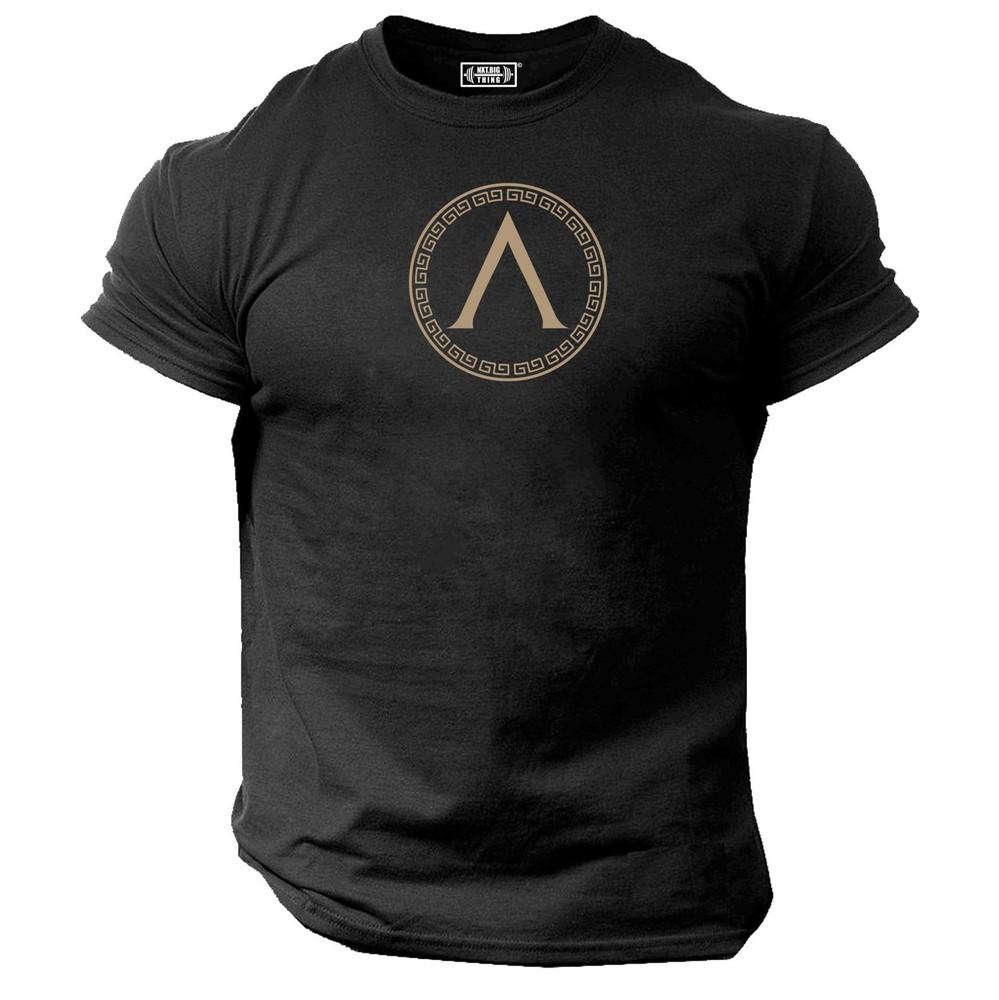 Spartan Shield T Shirt Gym Clothing Bodybuilding Training Workout Mma Boxing Top