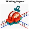 2 Pole Disconnect Knife Switch 380V AC Bidirectional Switch Double Throw Switch  Power Distribution