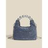 New round bead handbag inlaid brick women's fashion versatile diamond chain rhinestone shoulder bag messenger dinner bag
