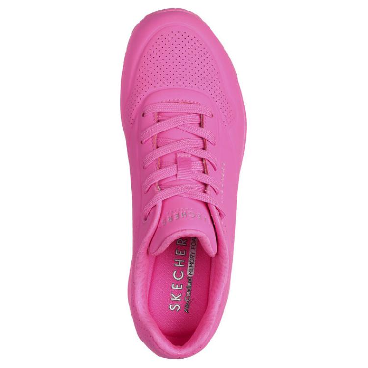 Skechers Uno Stand On Air Weiche Bequeme Niedrige Lifestyle-Schuhe Damen Sneaker Rosa 73690-HTPK