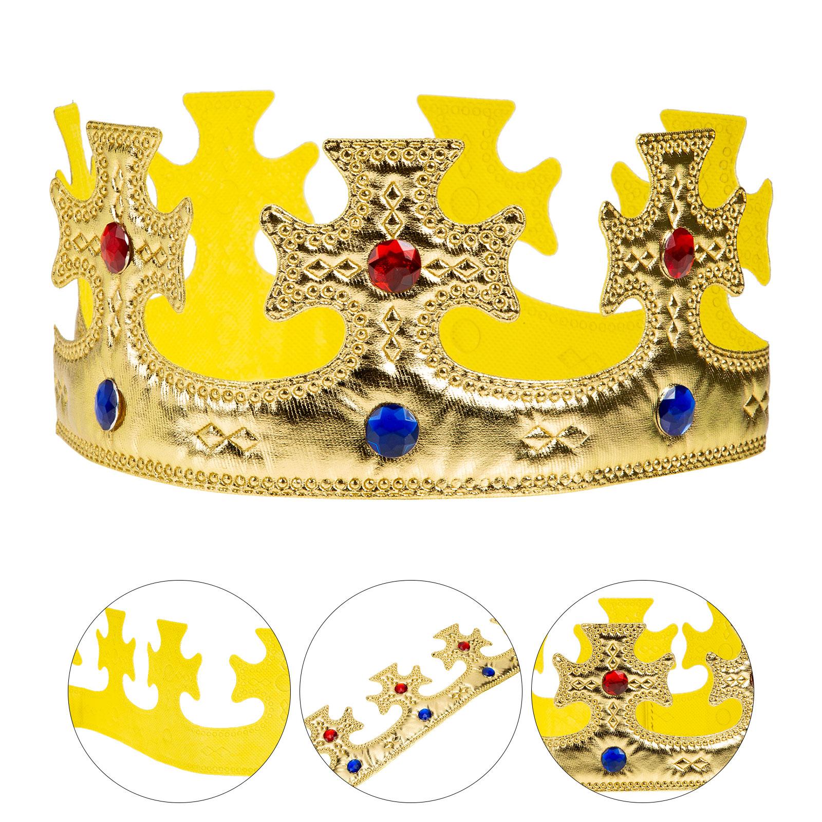 

Prince Crown Kids King Crown Headwear Toddler Crown Children Crown For Hats Birthday Props Role Play Accessories 59.00X8.50X0.20CM золотистий