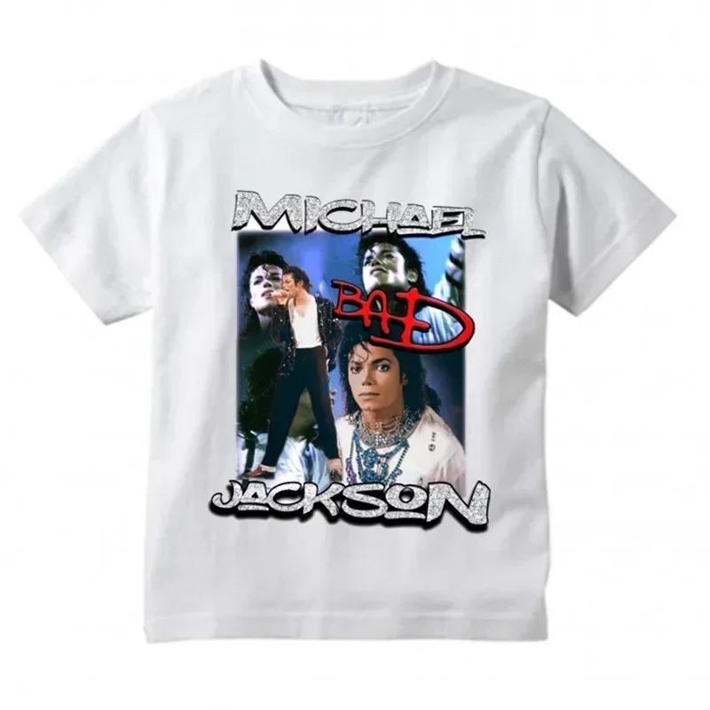 Vendita Calda T-shirt Stampata Grafica Michael Jackson Moda Rock Harajuku Casual Manica Corta Girocollo Donna Uomo Top Oversize Streetwear Estate Nuova Maglietta